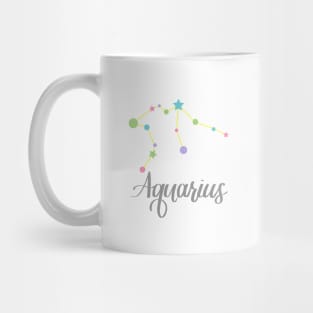 Aquarius Zodiac Constellation in Pastels Mug